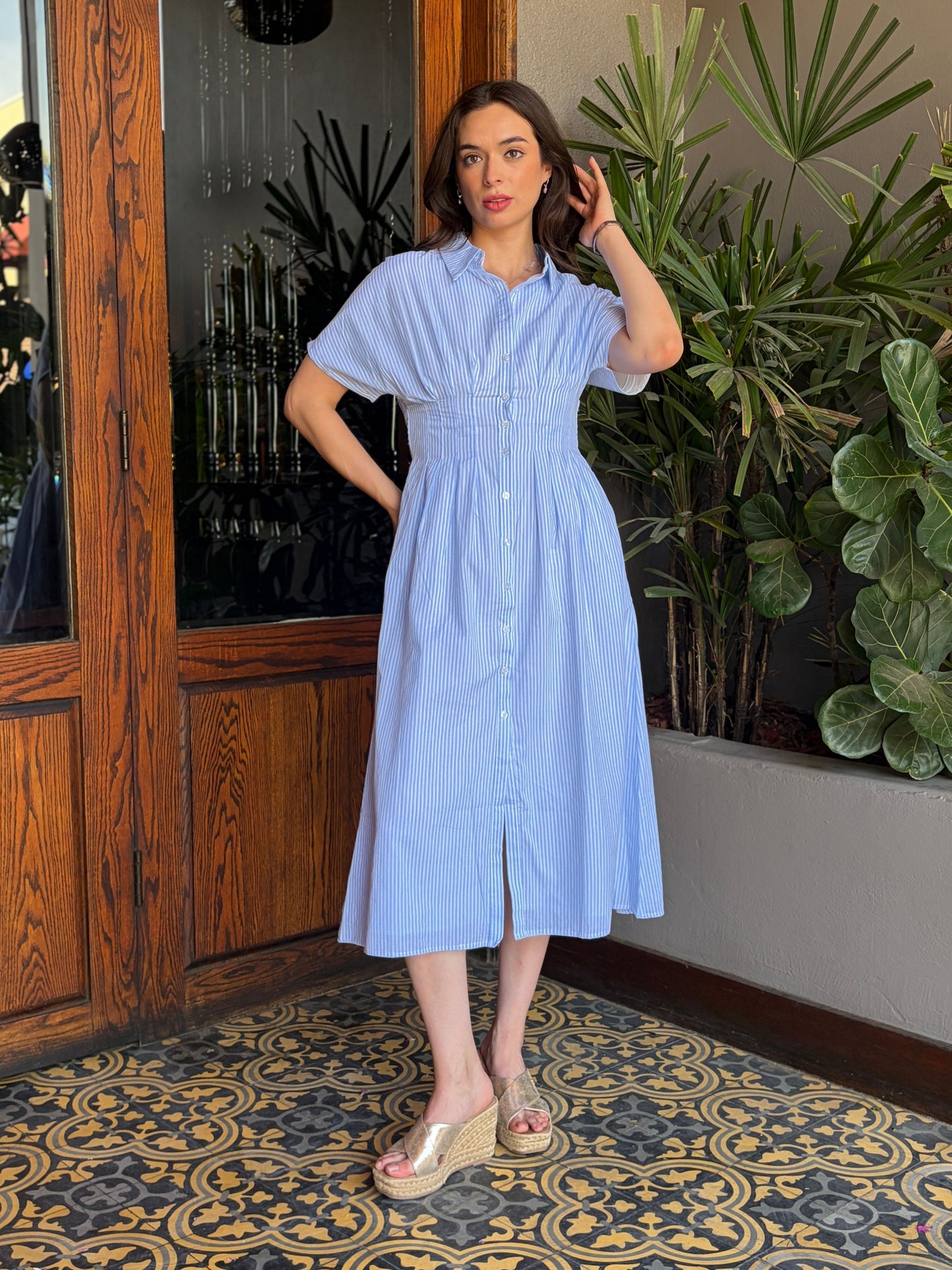 Vestido Midi Stripes Casual