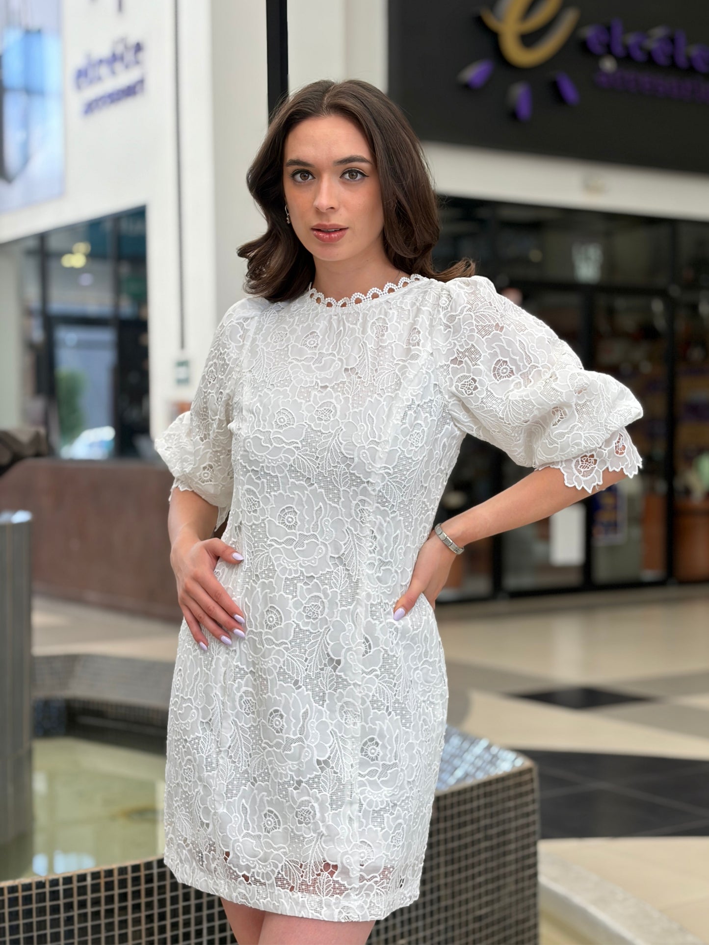 Vestido Mini Encaje Rose-Bloom