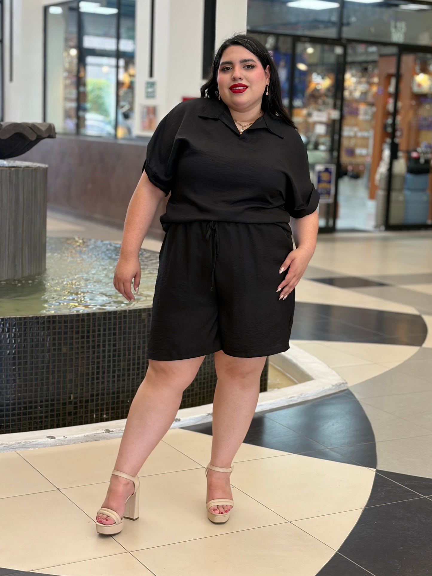 Set Casual Negro de Dos Piezas