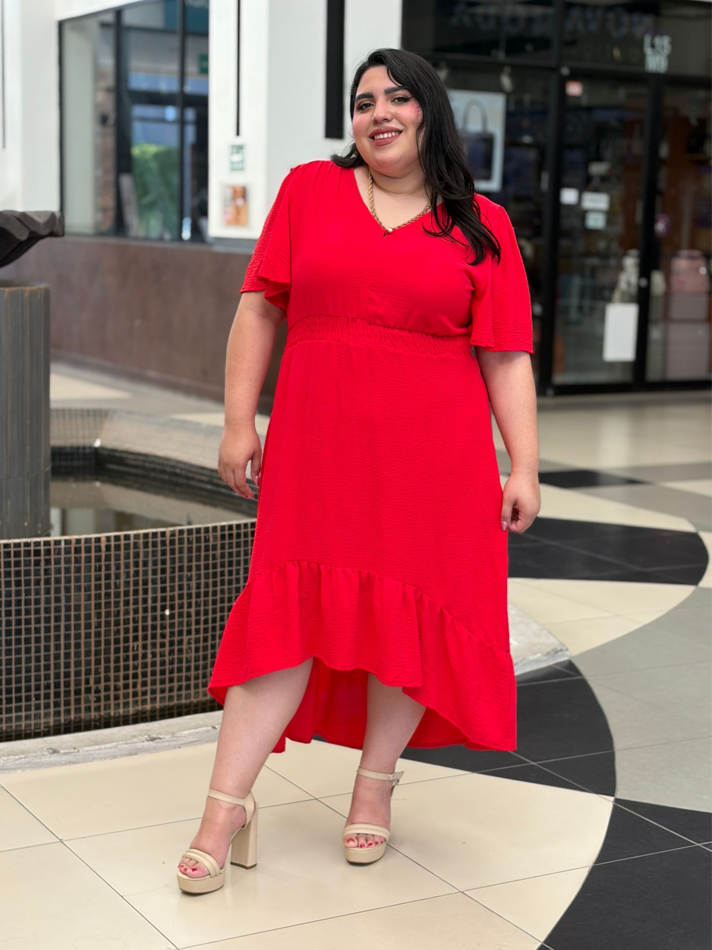 Vestido Red Passion High-Low