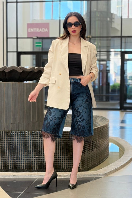 Blazer Estructurado en Lino Neutro
