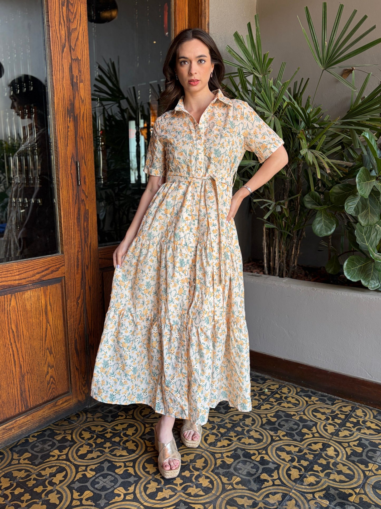 Vestido Camisero Floral Delicado
