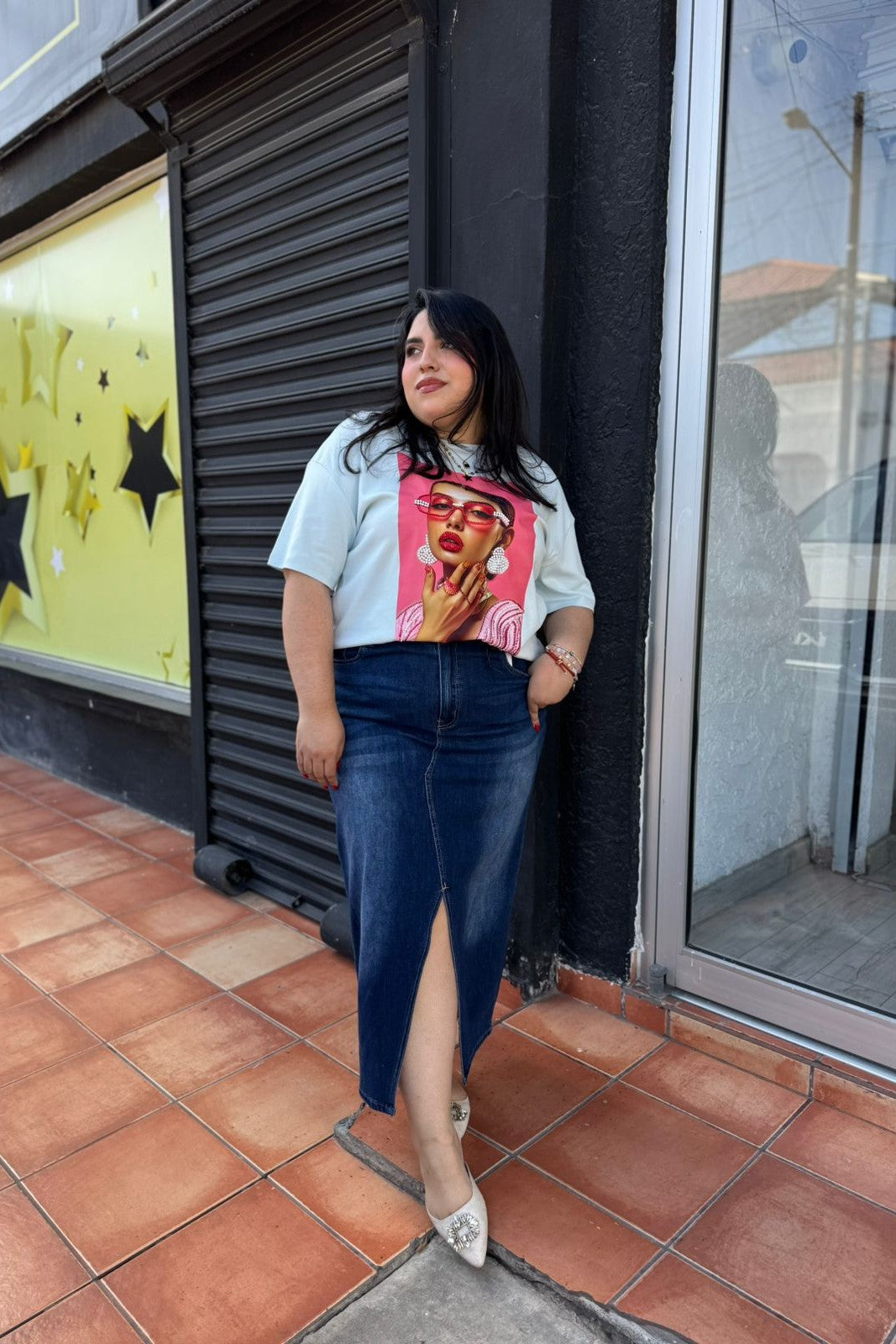 Falda larga levis
