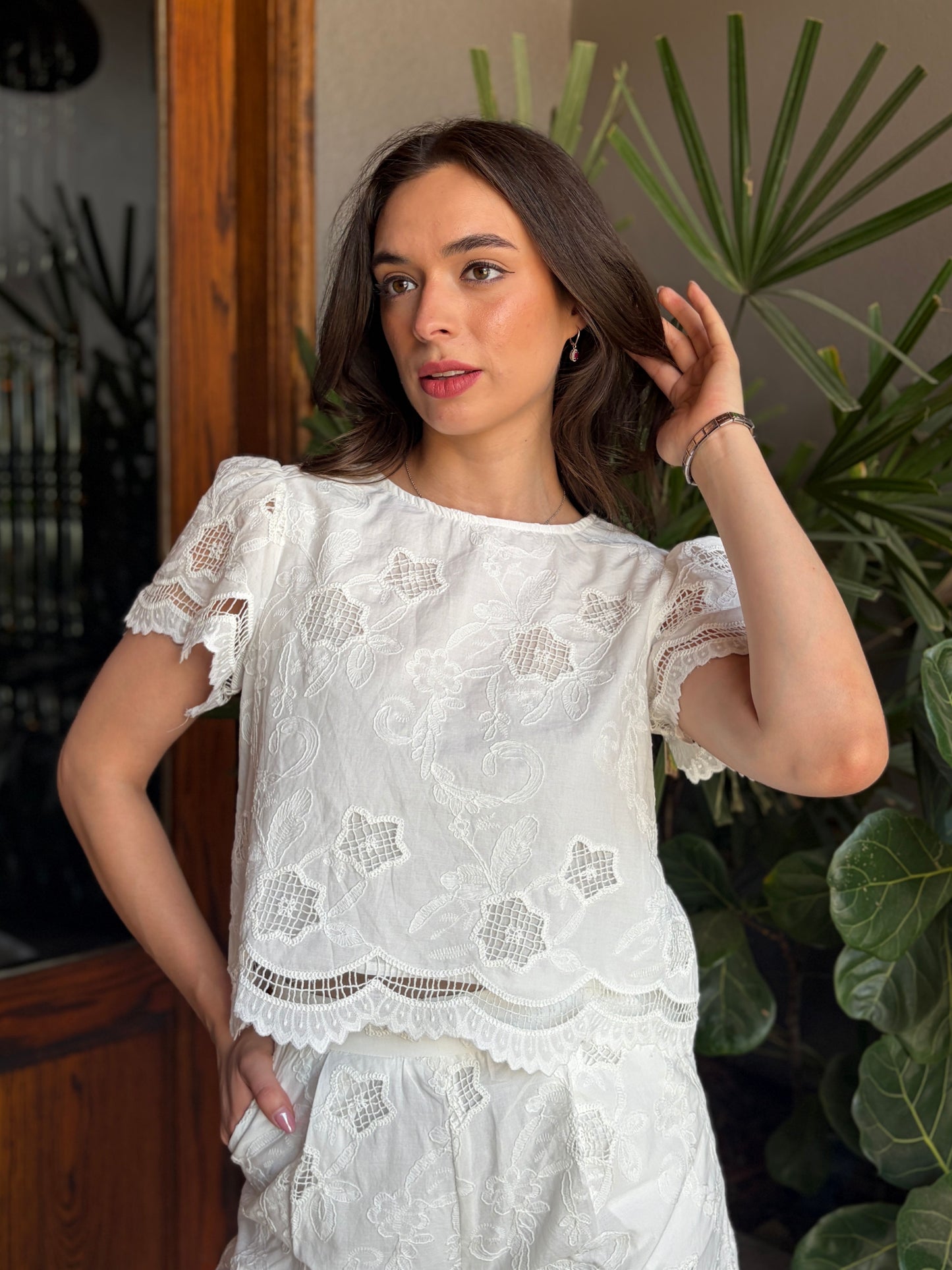 Conjunto Encaje Guipur White