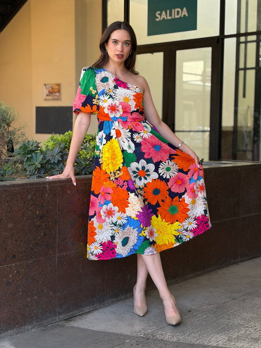 Vestido "One-Shoulder Dahlia"