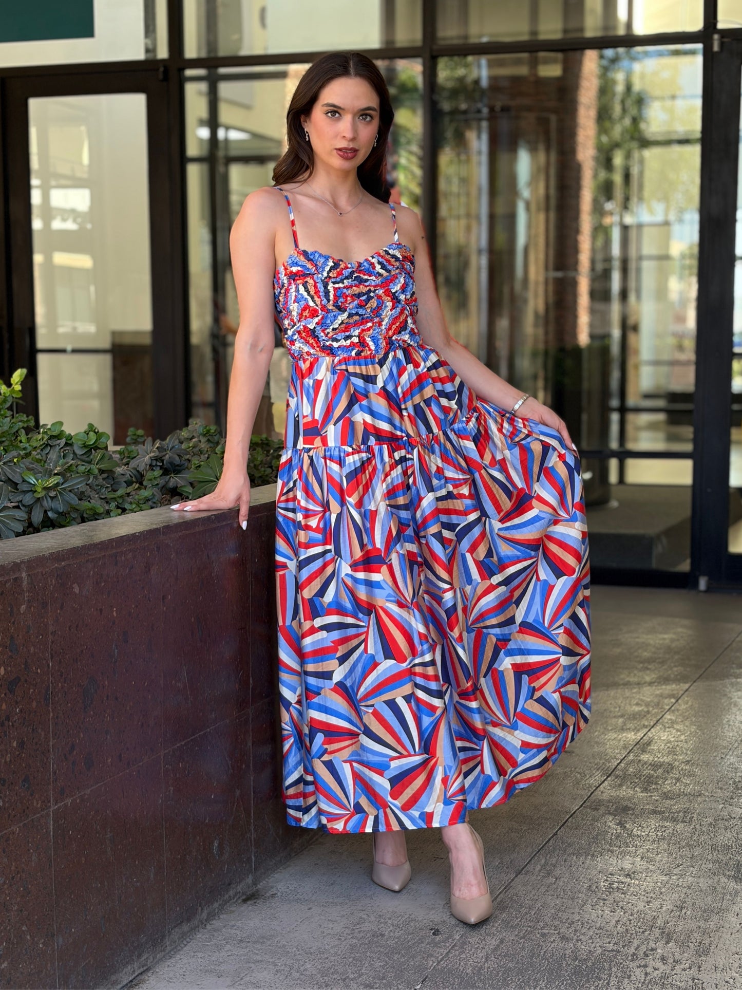 Maxi Vestido "Abstract Fan"