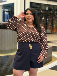 Blusa Satina de Polka Dots