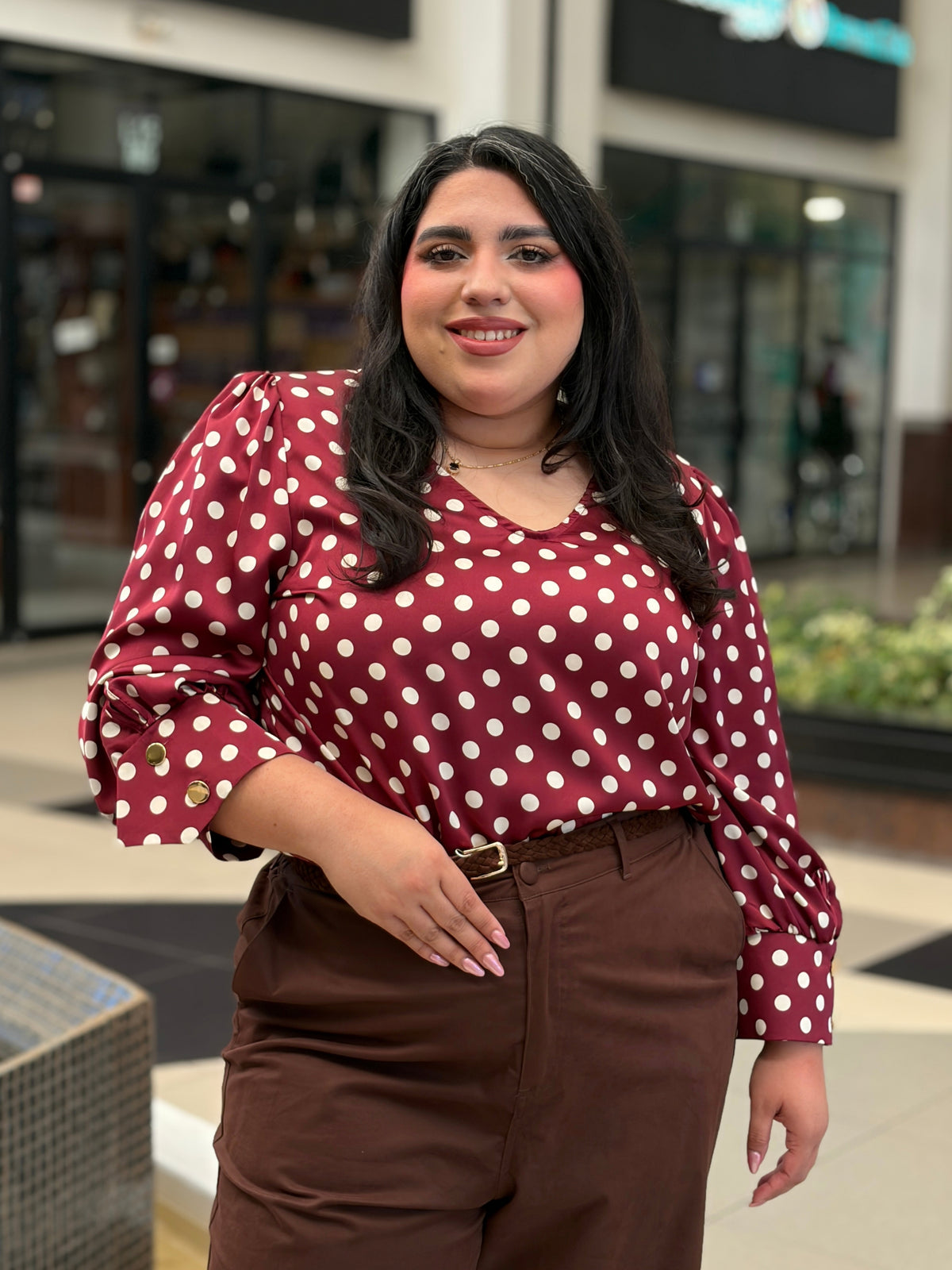 Blusa Satina de Polka Dots
