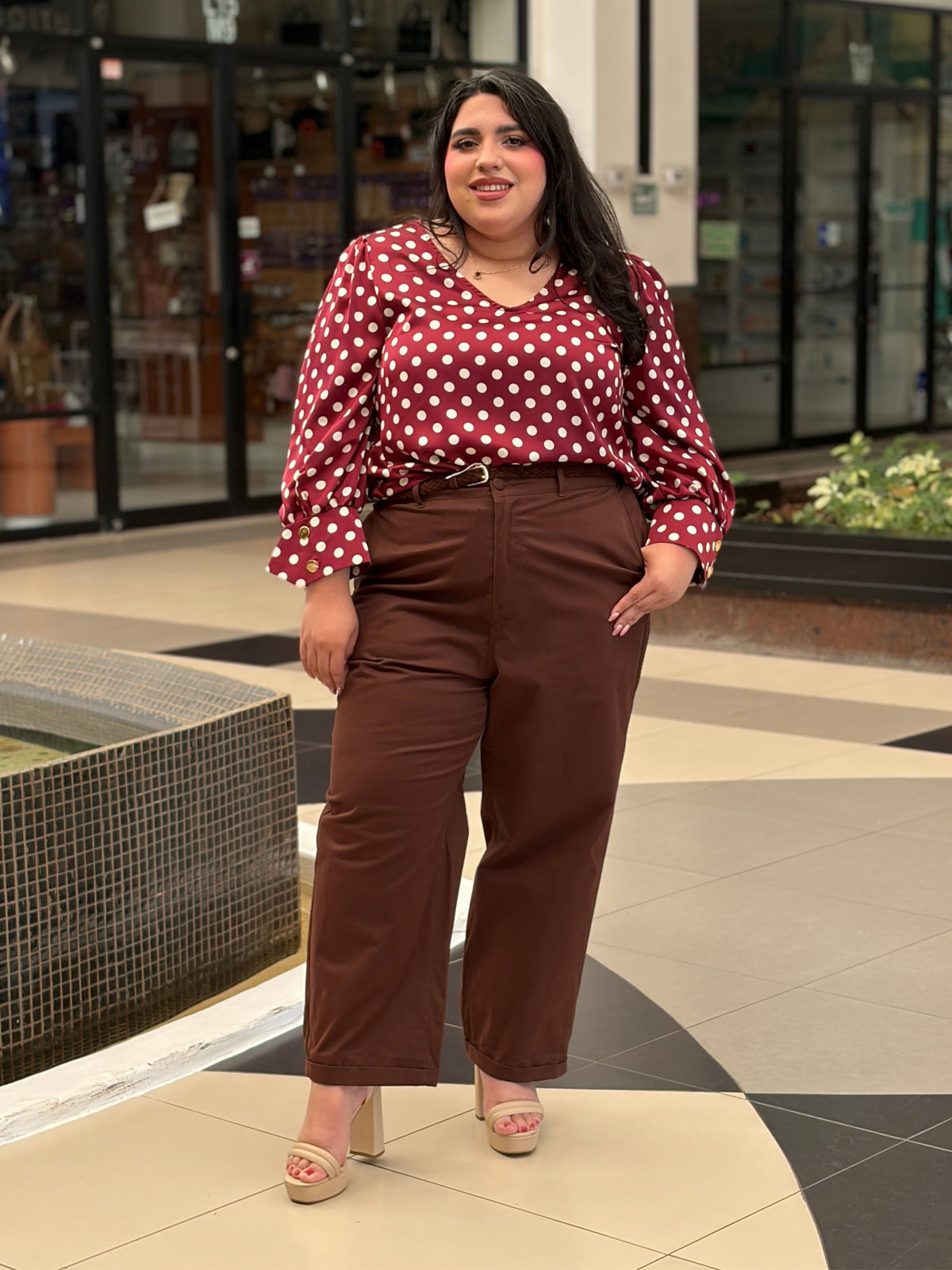 Blusa Satina de Polka Dots