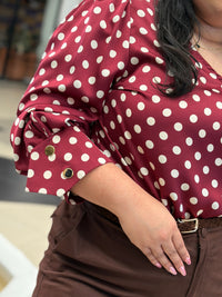 Blusa Satina de Polka Dots