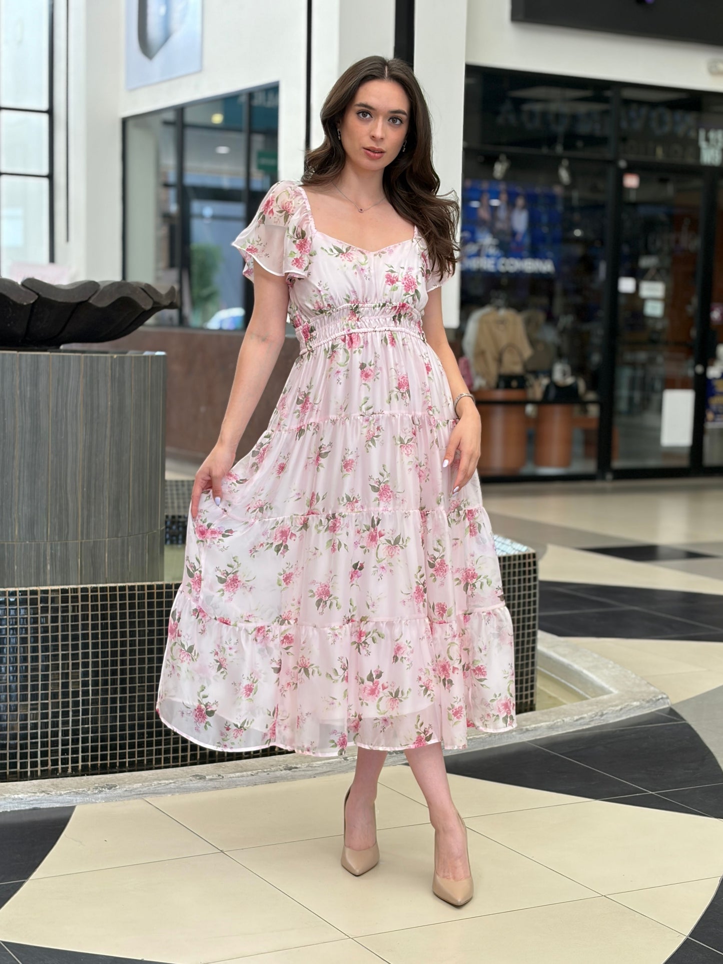 Vestido Maxi Floral Coquette