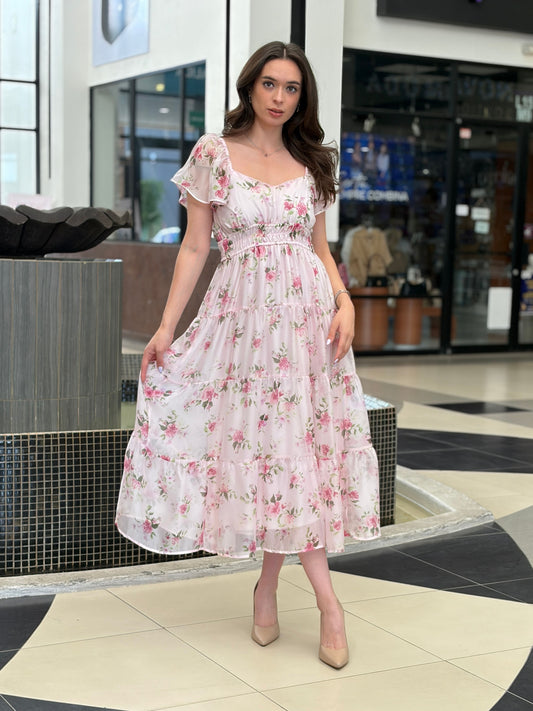 Vestido Maxi Floral Coquette
