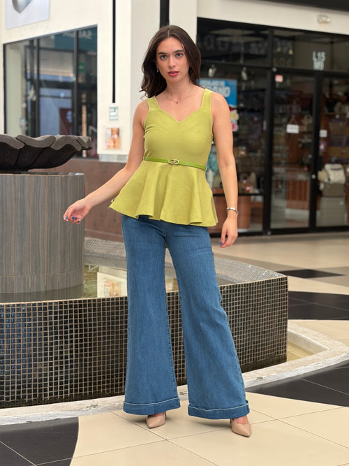 Top Peplum Citric Knit