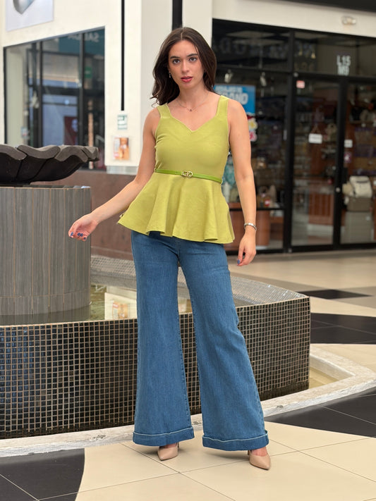 Top Peplum Citric Knit