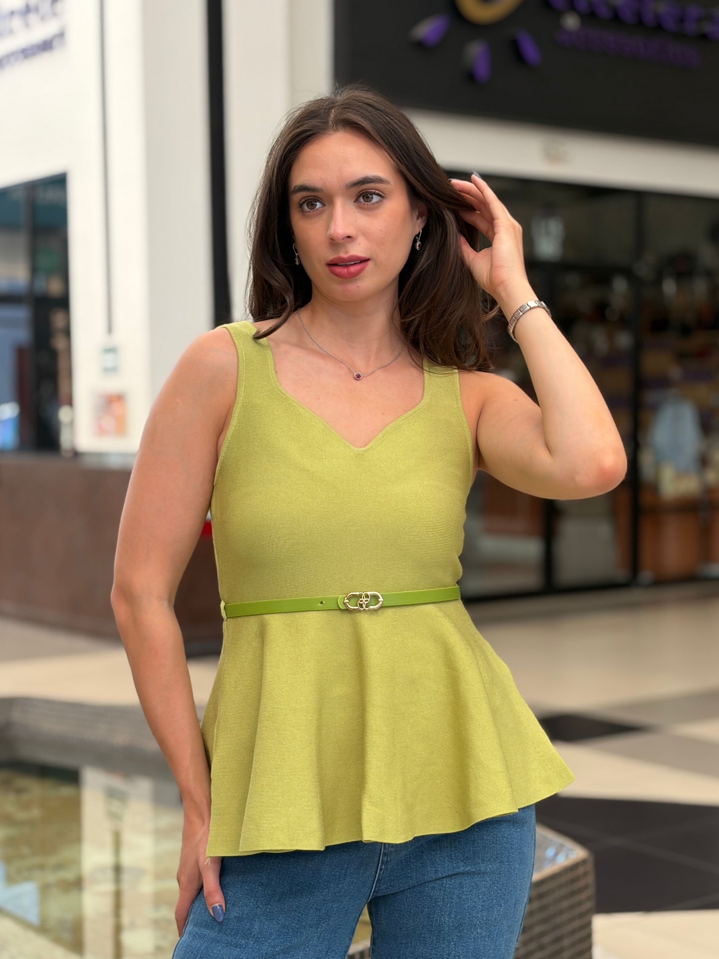 Top Peplum Citric Knit