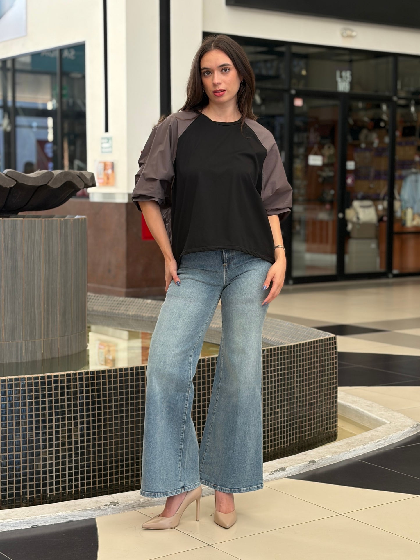 Jeans Wide Leg Classic Blue