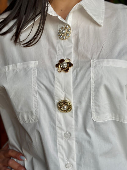 Camisa con Aplicaciones