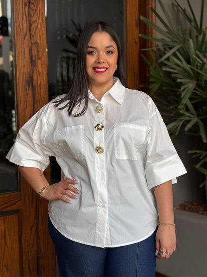Camisa con Aplicaciones