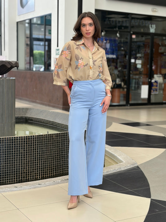 Pantalón Sastrero Clásico Celeste