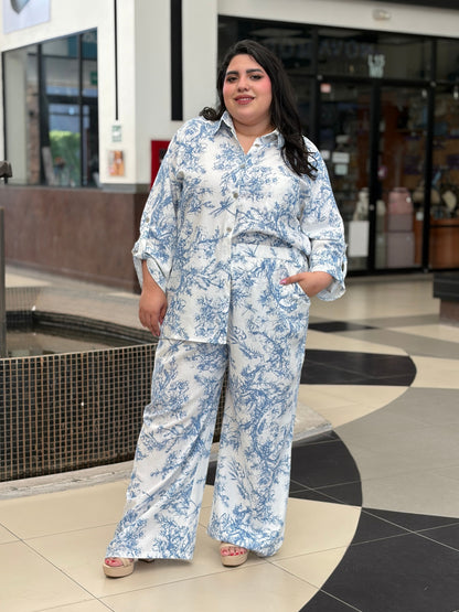Set Blue Willow Print
