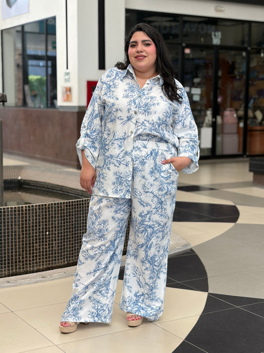 Set Blue Willow Print