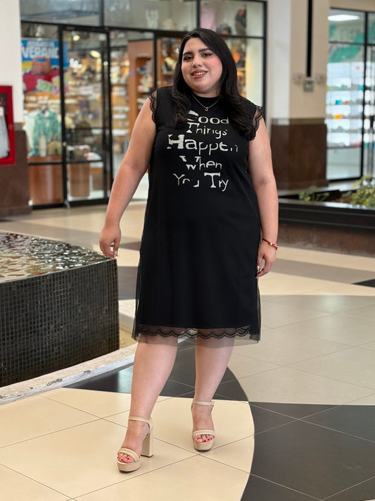 Vestido Shift Good Things Lace