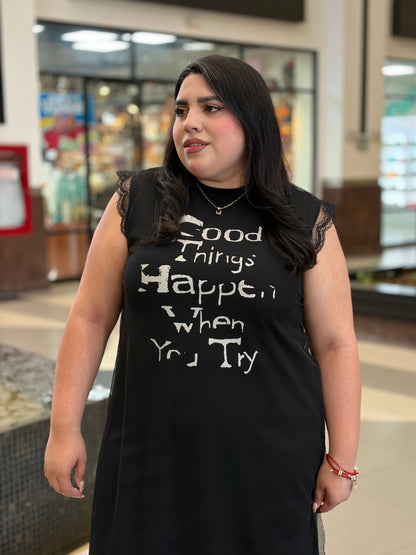 Vestido Shift Good Things Lace