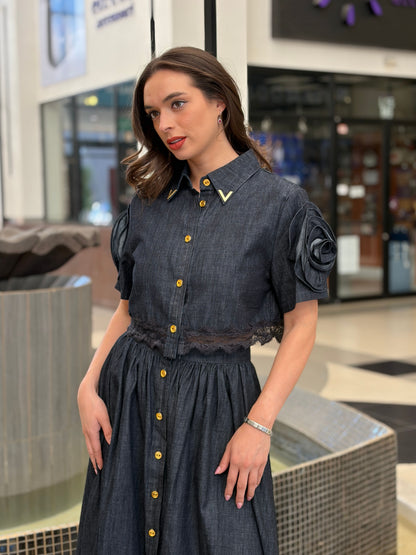 Conjunto Dark Denim Rose