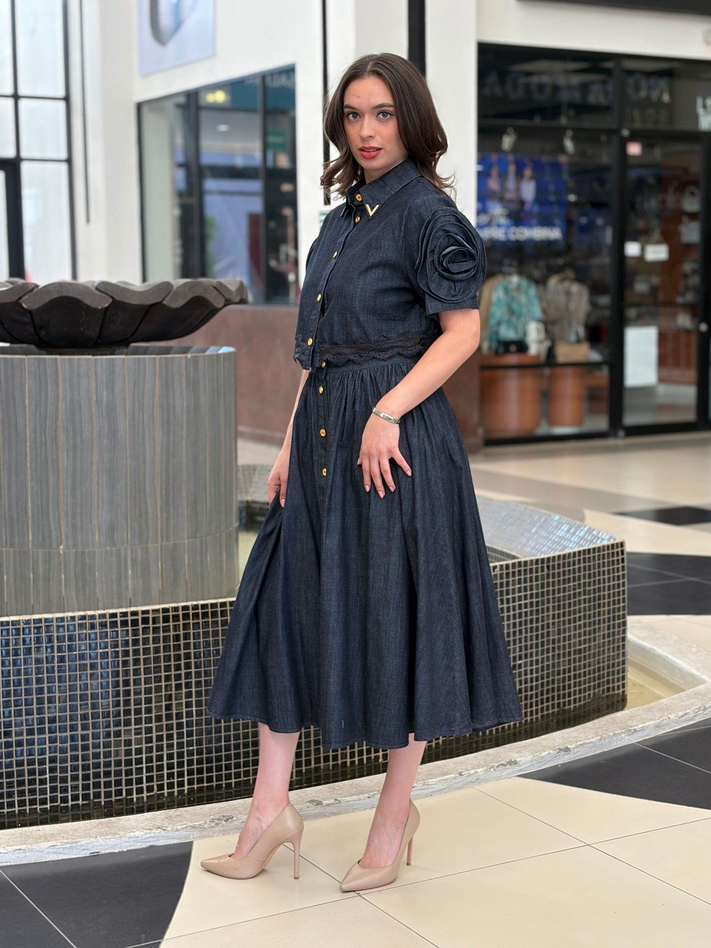 Conjunto Dark Denim Rose