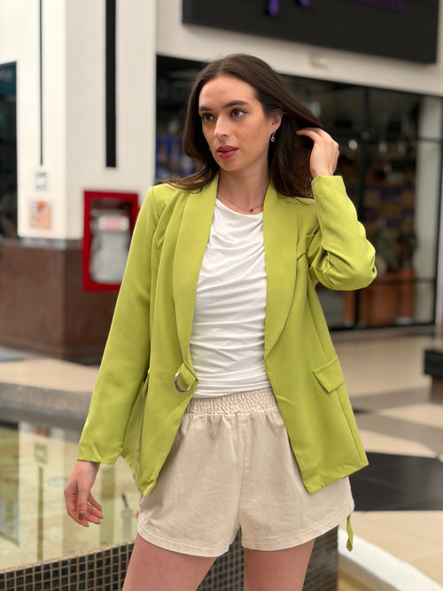 Blazer Estructurado en Tono Verde Lima / Pistache