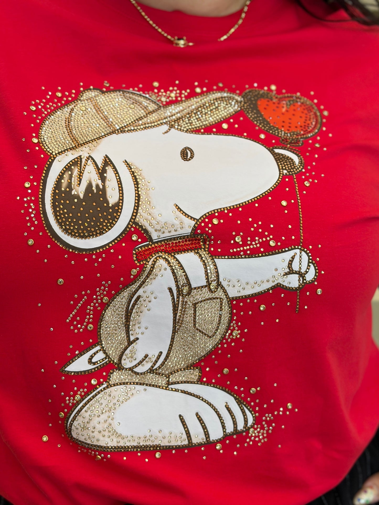 Playera Snoopy Glam Rhinestone
