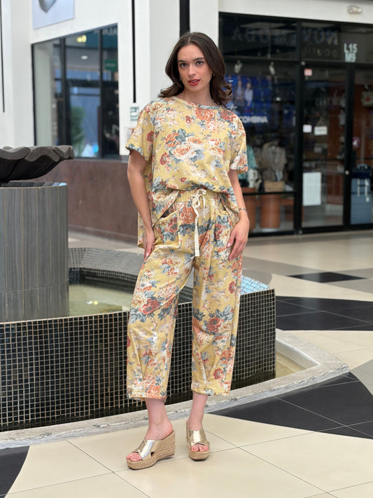 Conjunto Estampado amarillo