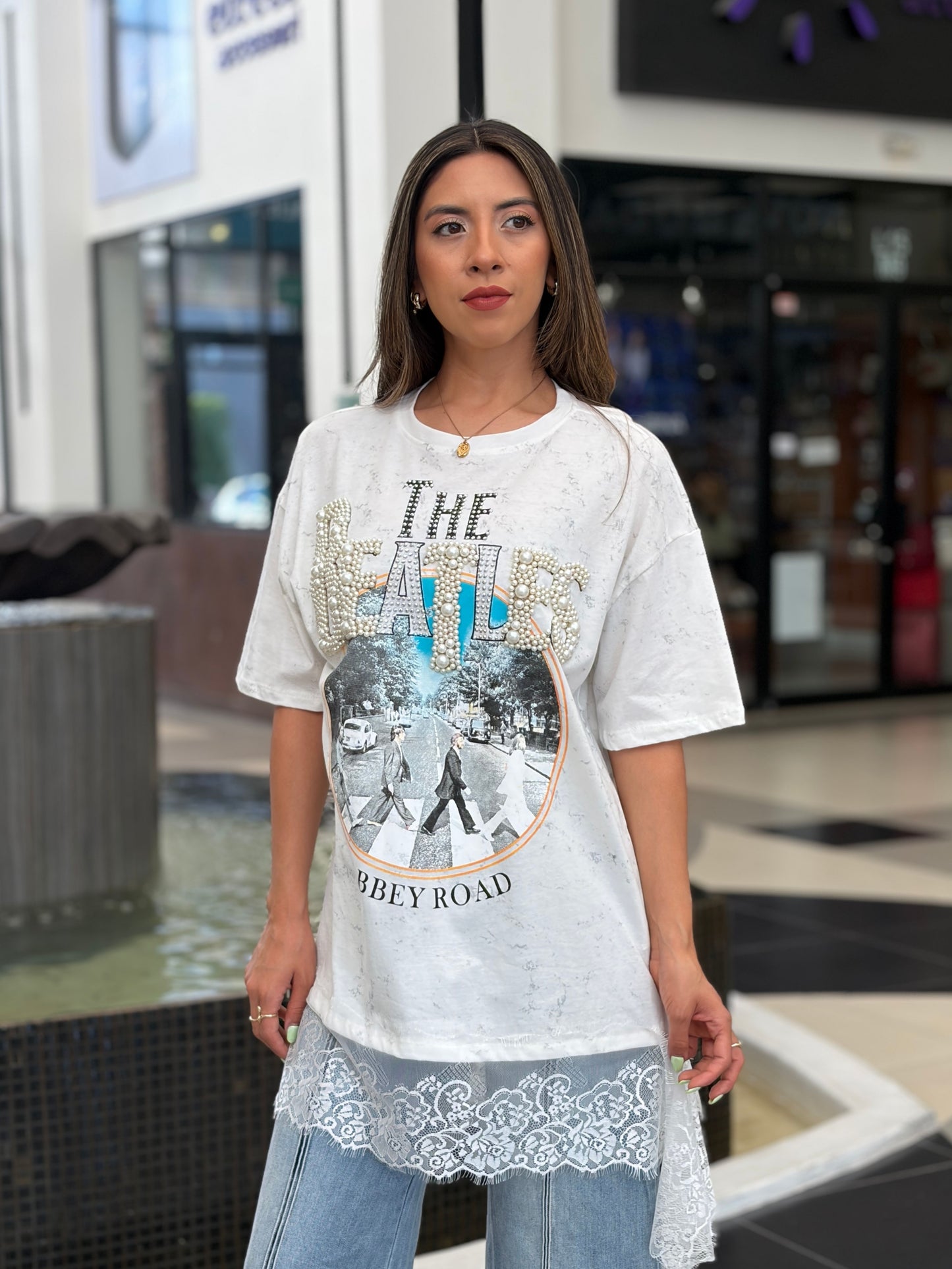 Playera de Banda "The Beatles" con Cristales