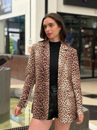 Blazer de Animal Print de Leopardo
