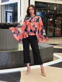 Blusa Semitransparente Acuarela Floral