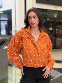 Chaqueta Corta Retro Polka Dot Jacket