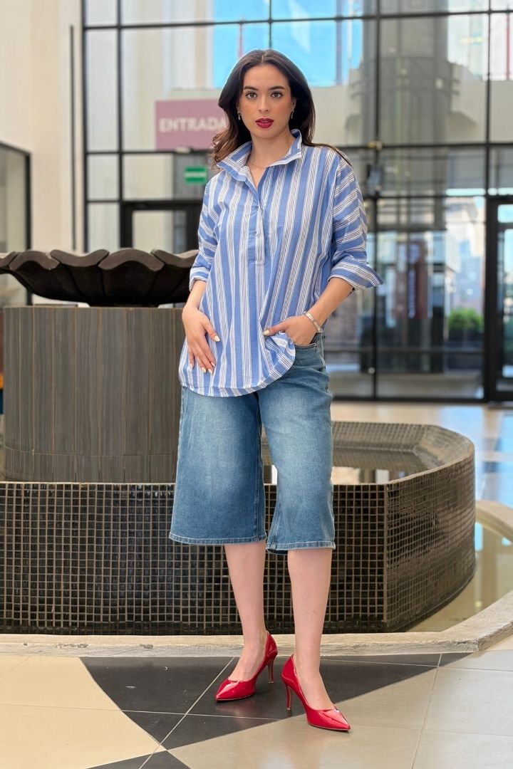 Blusa Túnica a Rayas