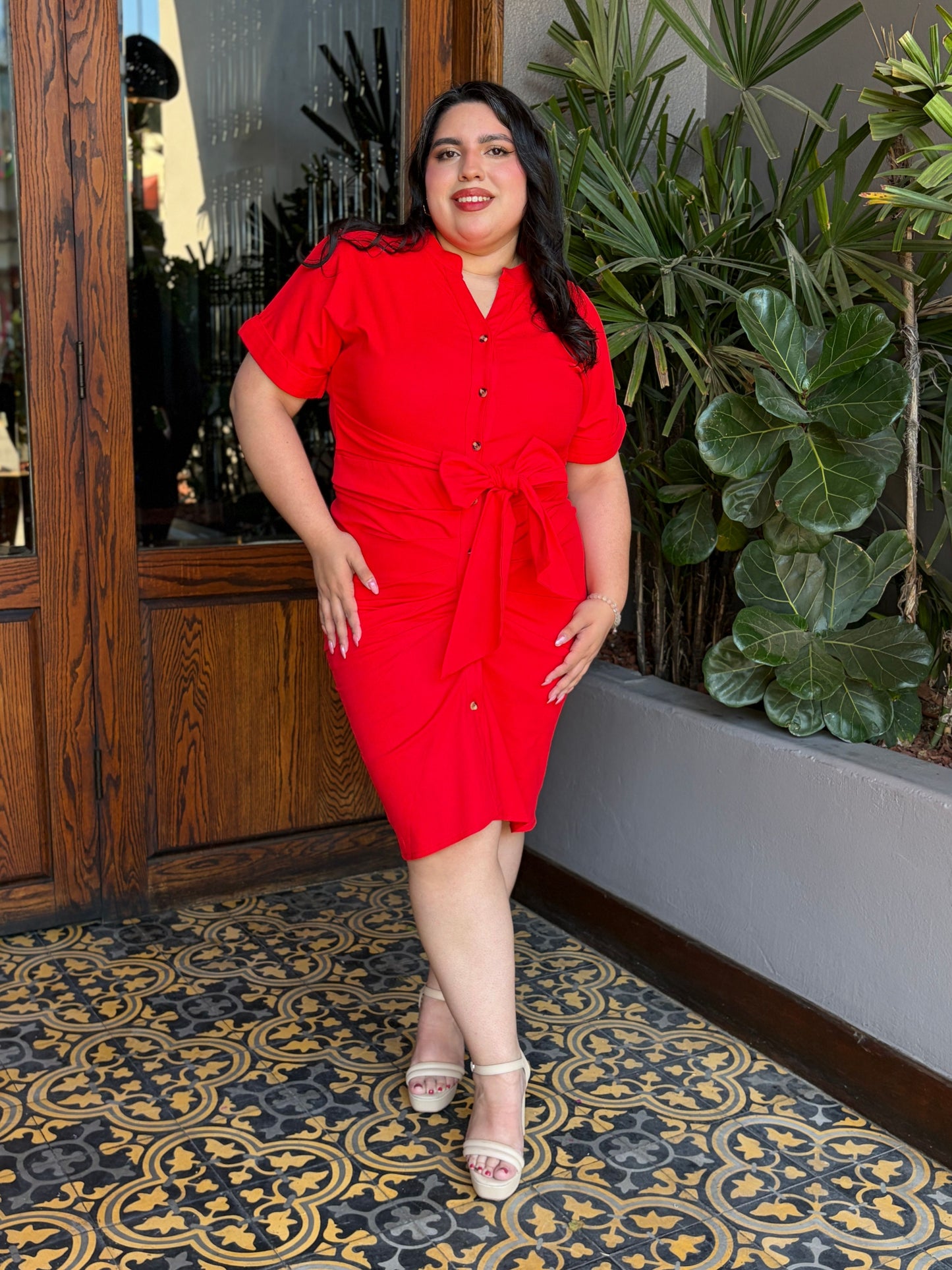 Vestido Midi "Red Ribbon"
