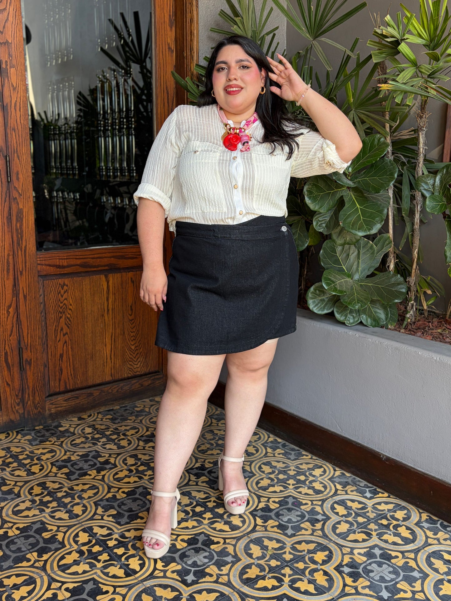 Maxicamisa "Sheer Stripe"