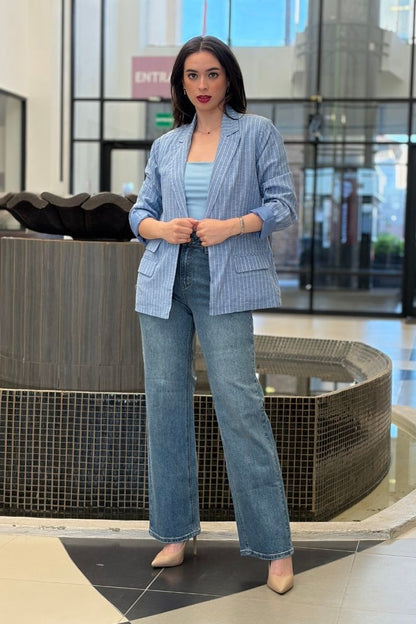 Blazer Sastrero en Milrayas Celeste