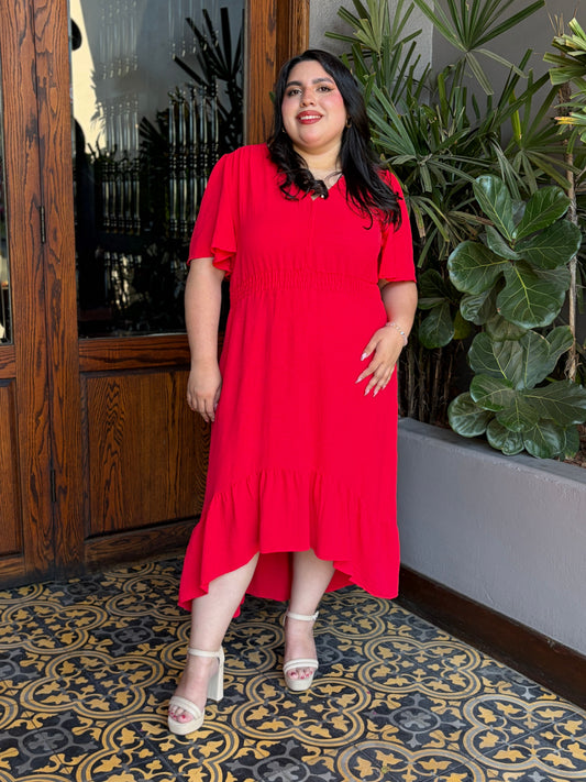 Vestido Red Passion High-Low