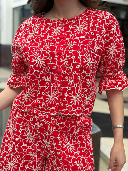 Set Co-ord de Encaje Floral