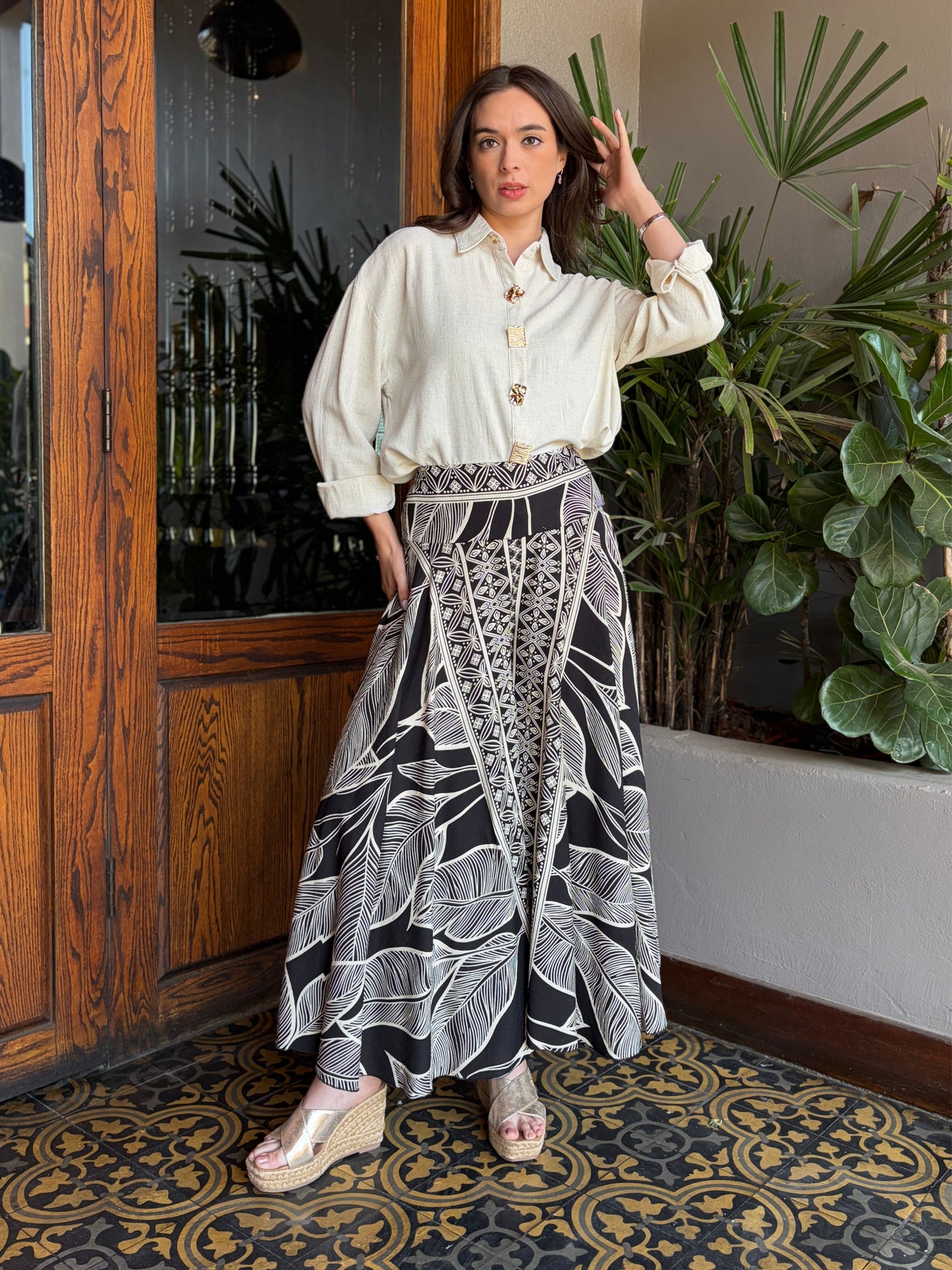 Pantalón Estampado Geométrico