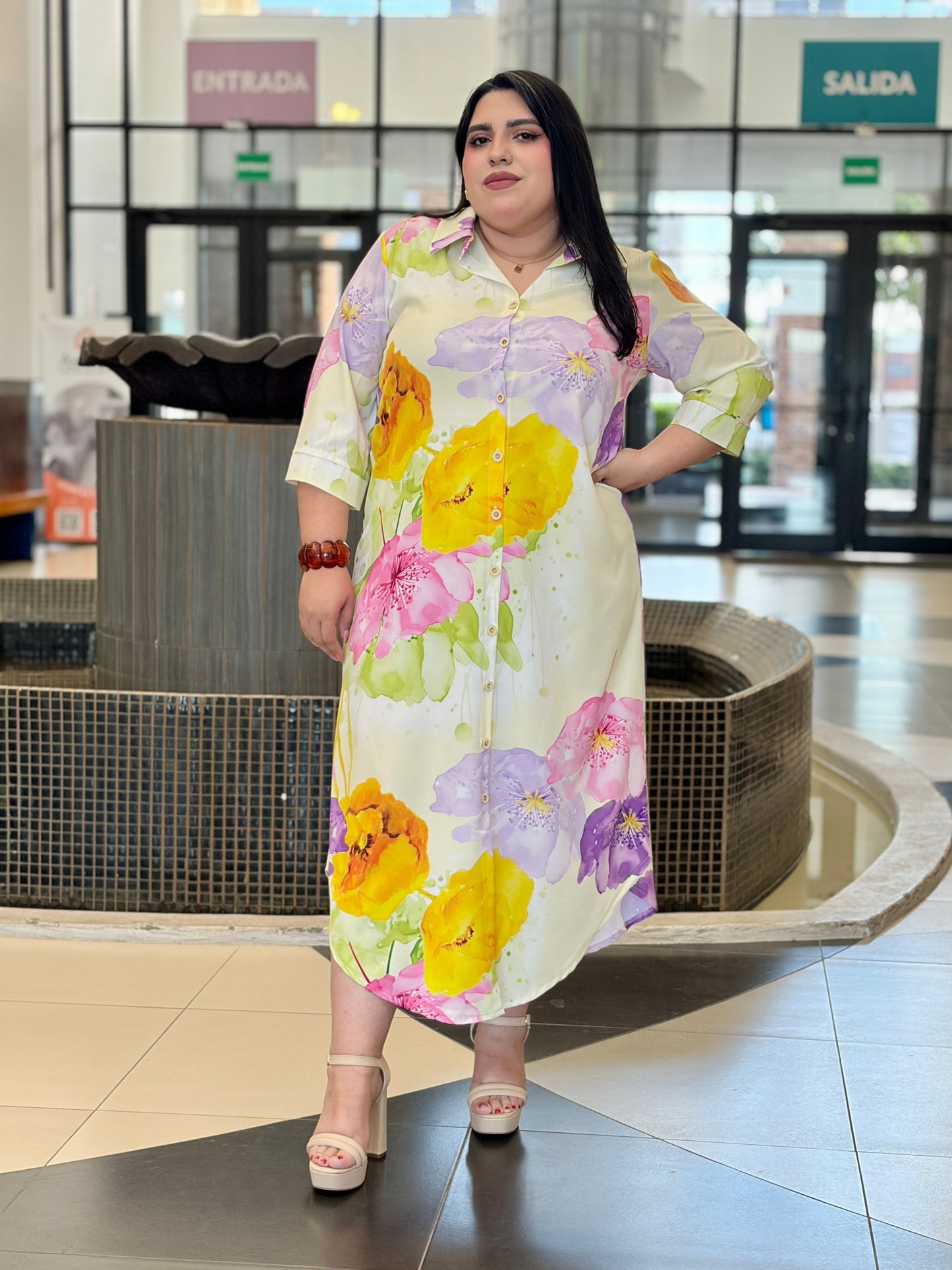 Vestido de Botones Estilo Camisero