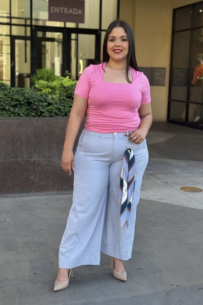Pantalón Wide Leg con Accesorio