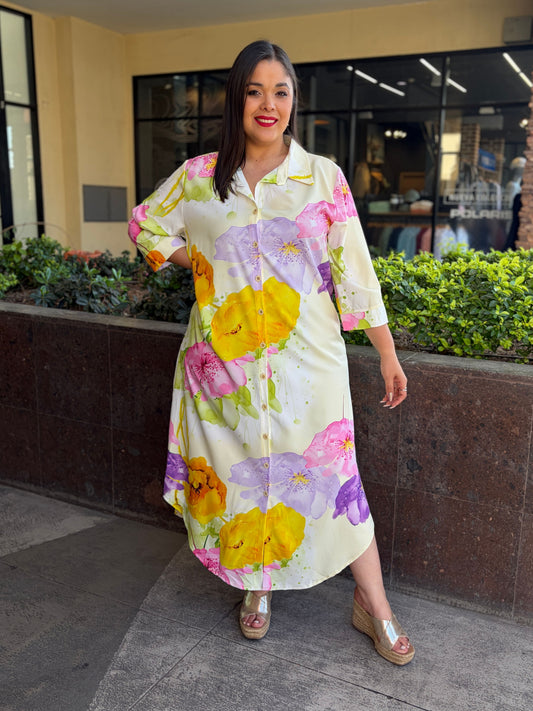 Vestido de Botones Estilo Camisero
