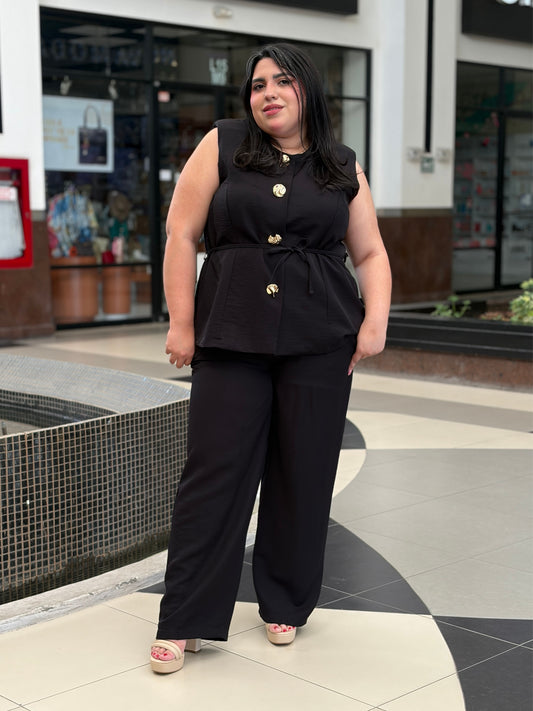 Coordinado Black Elegance con Acentos Dorados