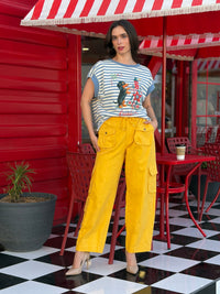 Pantalón cargo de tiro alto