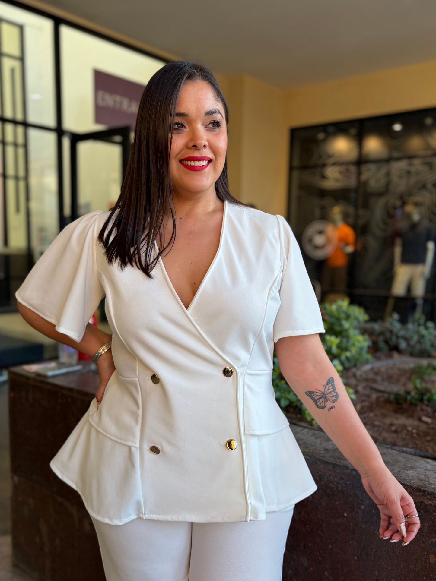 Traje de Dos Piezas con Chaqueta de Doble Botonadura