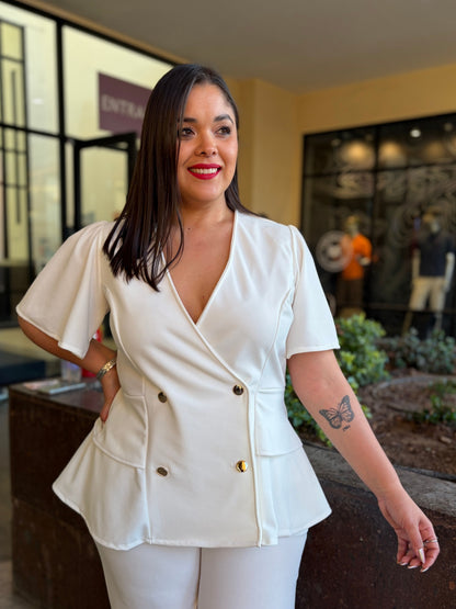 Traje de Dos Piezas con Chaqueta de Doble Botonadura